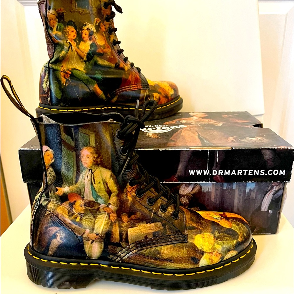 RARE! Dr Martens 1460 Pascal Boots A Rake’s Progress Size 8 Collectors Ed. Docs